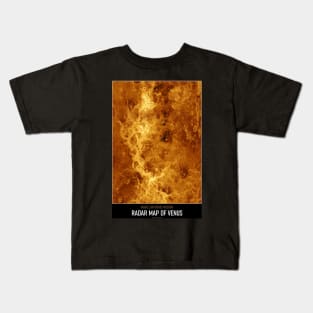 High Resolution Astronomy Radar Map of Venus Kids T-Shirt
